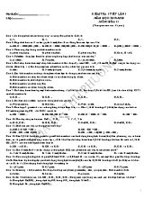 Đề kiểm tra 1 tiết lần 1 môn Hóa học Lớp 11 - Năm học 2019-2020 - Thu Phương